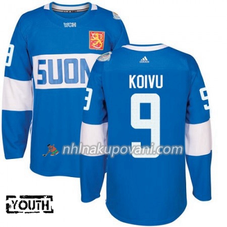 Finsko Dresy Mikko Koivu 9 Světový pohár v ledním hokeji 2016 Modrá Premier - Dětské Finsko Dresy Mikko Koivu 9 Světový pohár v ledním hokeji 2016 Modrá Premier - Dětské